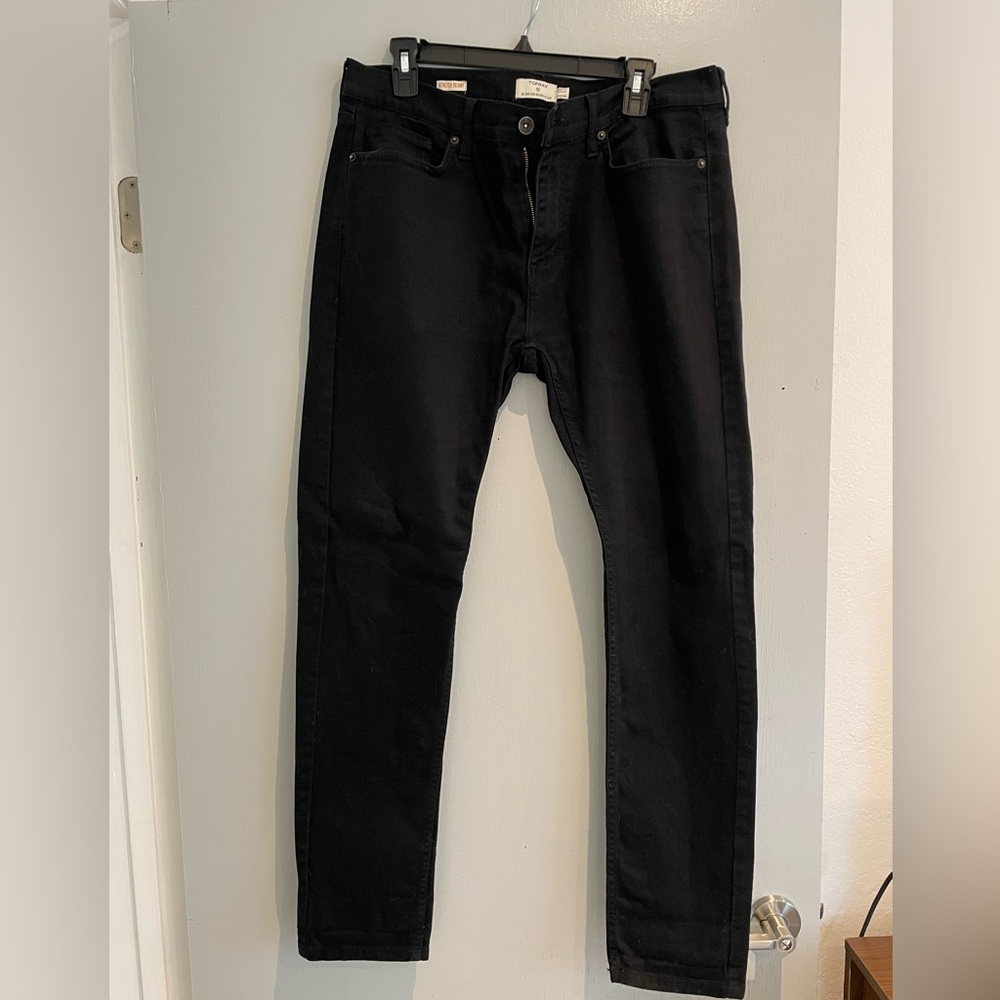 Topman stretch skinny black men’s jeans